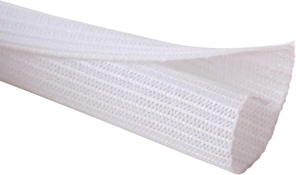 White Braided EV Charging Cable Wrap Sleeve, Self-Wrapping - EVH-CBLWRP-236in-WHT-EVH-CBLWRP-394in-WHT-  DRIVEN - 6