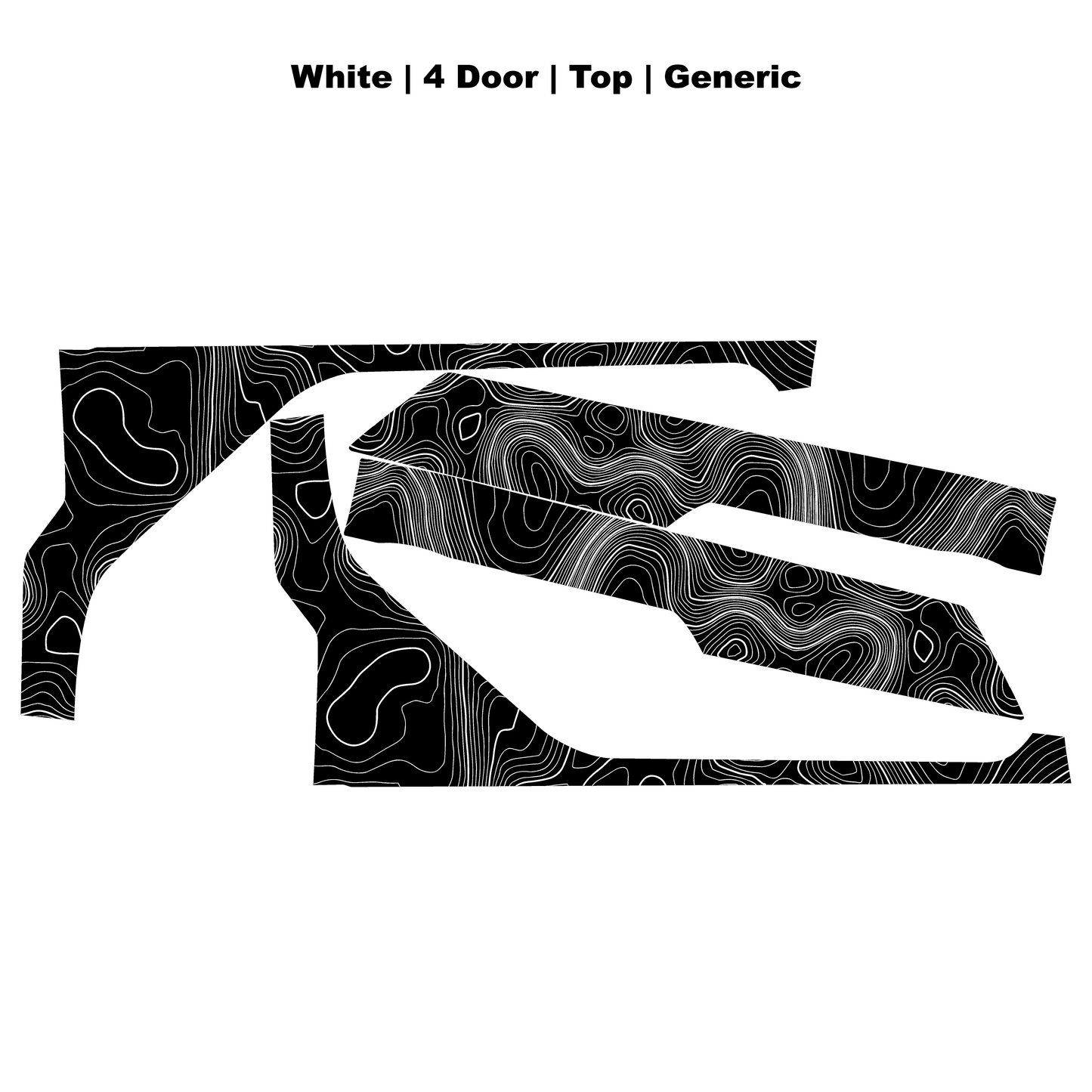 Topographic Upper Door Overlay Kit (Printed Series) - 2021+ Bronco 4 Door - 21BRNINTDRFU-TPAMBL-21BRNINTDRFU-TPA51L-21BRNINTDRFU-TPAZL-21BRNINTDRFU-TPCGL-21BRNINTDRFU-TPCBNL-  DRIVEN - 22