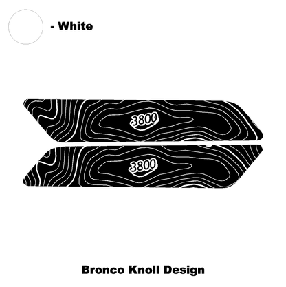 Topo Interior Rear Door Grab Handle Overlay Kit (Printed Series) - 2021+ Bronco 4 Door