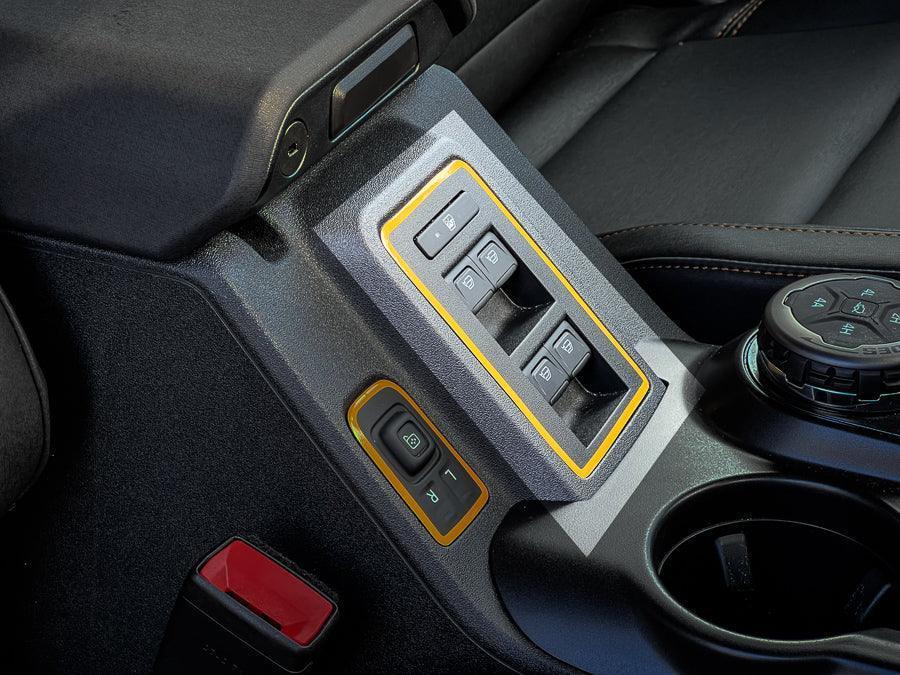 Window Switch Outline Overlay (Standard Series) - 2021+ Bronco - 21BRONCOWSOL-BO-21BRONCOWSOL-BG-21BRONCOWSOL-OR-21BRONCOWSOL-RD-21BRONCOWSOL-BL-  DRIVEN - 1