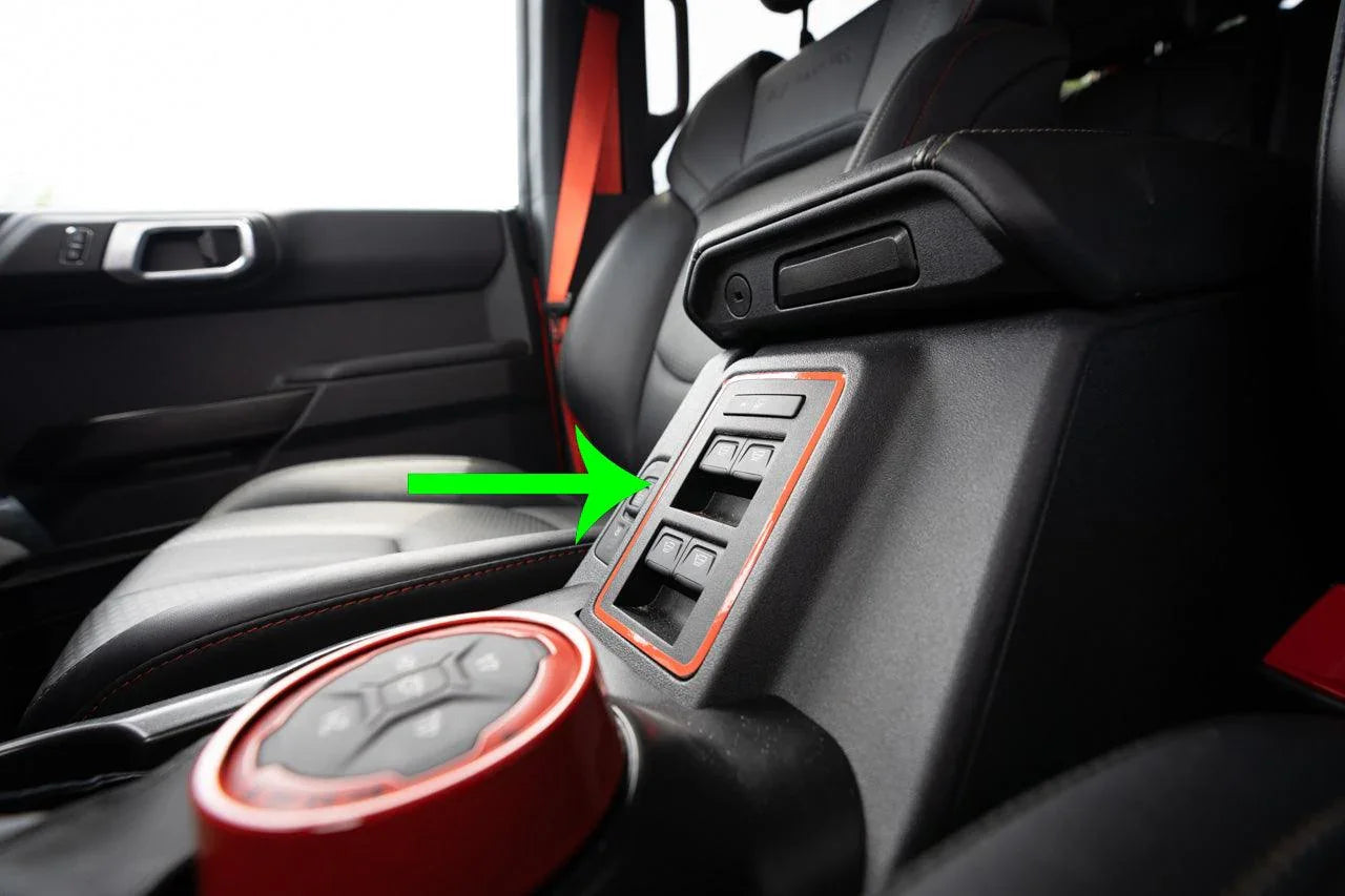 Window Switch Outline Overlay (Printed Series) - 2021+ Bronco - 21BRONCOWSOLPT-SFG-21BRONCOWSOLPT-BO-21BRONCOWSOLPT-GHBM-21BRONCOWSOLPT-AB-21BRONCOWSOLPT-A51-  DRIVEN - 2