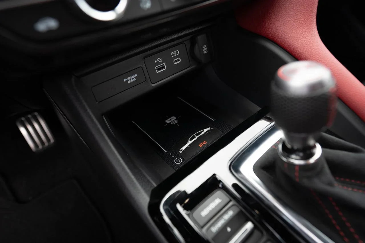 Wireless Charger Warning Label Overlay - 2023+ Integra - 23INTWIRELESS-CUSTOM-23INTWIRELESS-ST-23INTWIRELESS-RD-23INTWIRELESS-WH-23INTWIRELESS-BL-  DRIVEN - 1