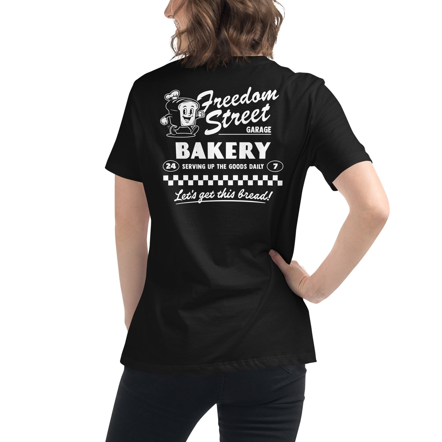 Women's Get Bread Relaxed T-Shirt - Black