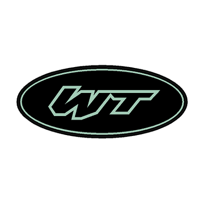 "WT" Rear Oval Emblem Overlays (Printed Series) - 2021-2023 Bronco Wildtrak - 21BRONCROWTPT-AMB-21BRONCROWTPT-A51-21BRONCROWTPT-AZS-21BRONCROWTPT-CG-21BRONCROWTPT-CBN-  DRIVEN - 1