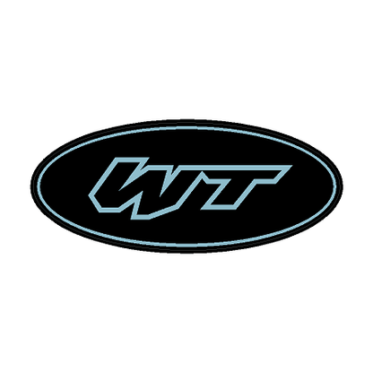 "WT" Rear Oval Emblem Overlays (Printed Series) - 2021-2023 Bronco Wildtrak - 21BRONCROWTPT-AMB-21BRONCROWTPT-A51-21BRONCROWTPT-AZS-21BRONCROWTPT-CG-21BRONCROWTPT-CBN-  DRIVEN - 2