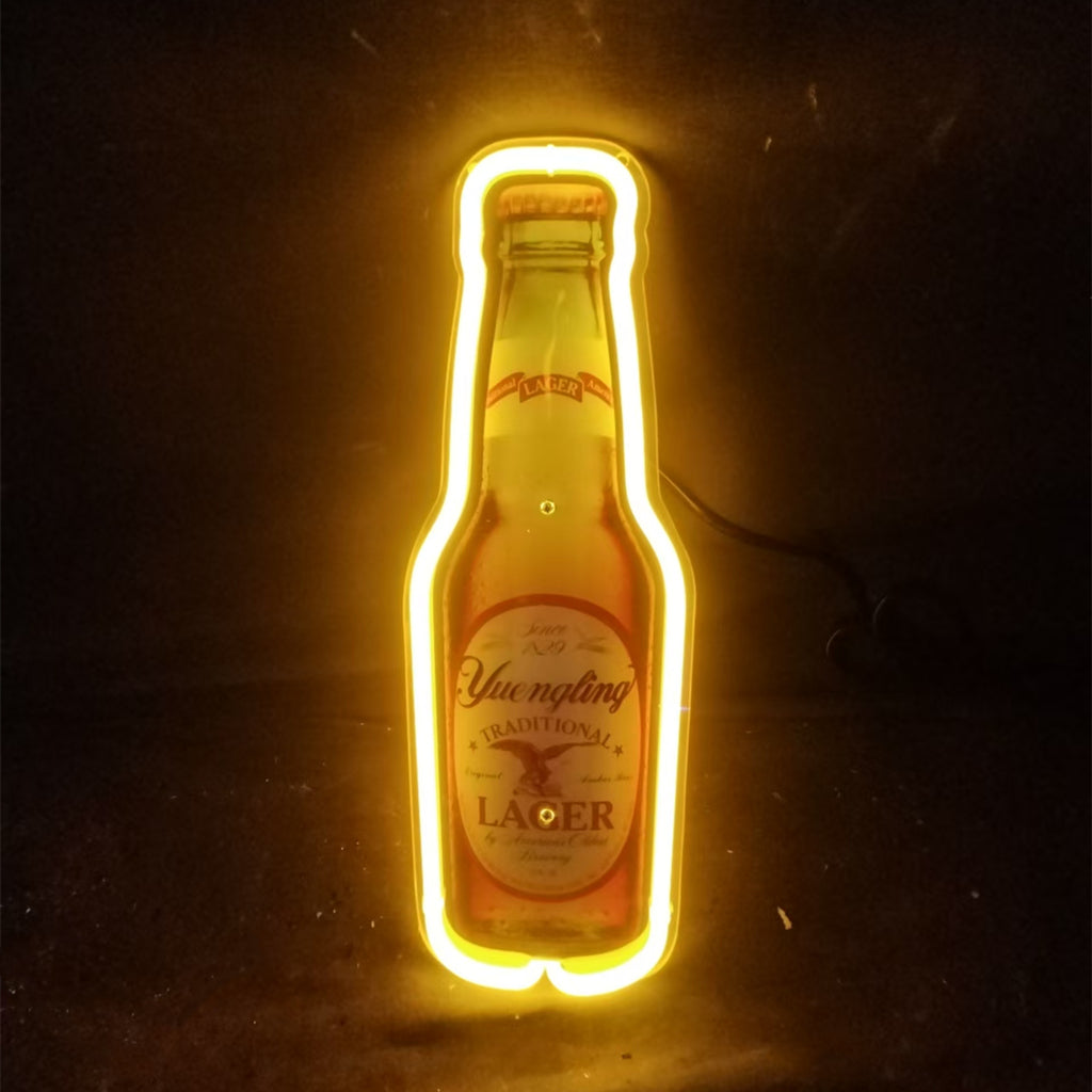 Yuengling Lager Bottle Neon Sign Light - MA067-  DRIVEN - 2