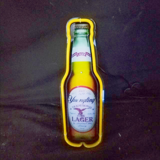 Yuengling Lager Bottle Neon Sign Light - MA067-  DRIVEN - 1