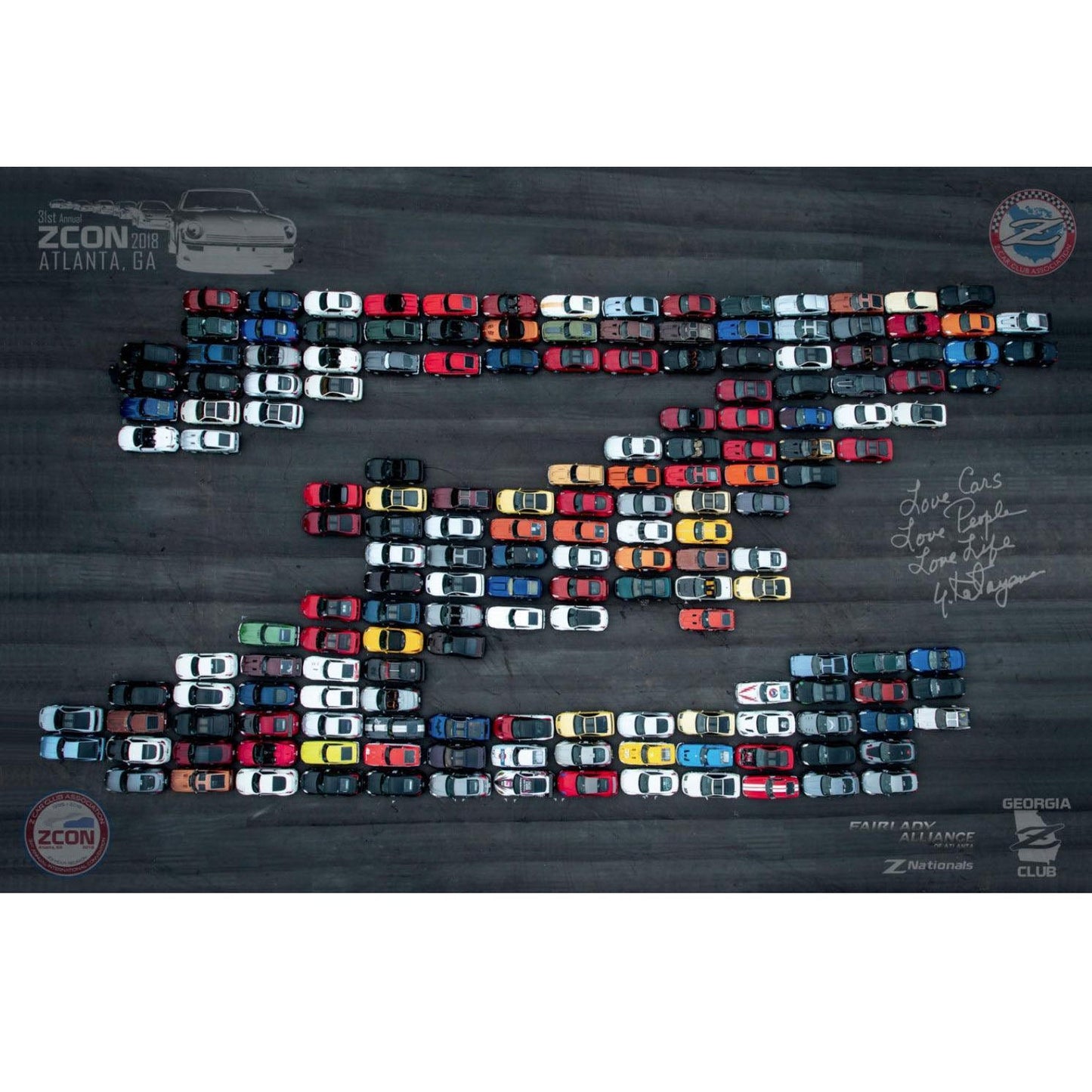 ZCON 2018 "Road Atlanta Z Picture" Enthusiast-Cars Poster - Atlanta, GA - 24" x 36" Size - ZSD-187346-  DRIVEN - 1