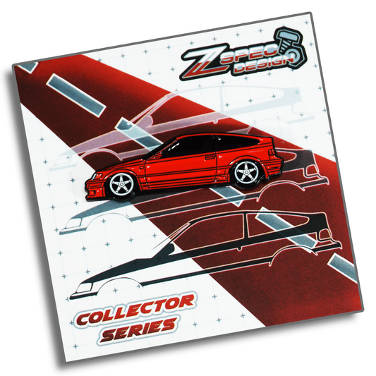 Honda CRX (Red/White/Yellow/Glitter-Silver) Collector Lapel/Hat Pin - ZSPEC Design - ZSD-584633-ZSD-584640-ZSD-584657-ZSD-584664-  DRIVEN - 2