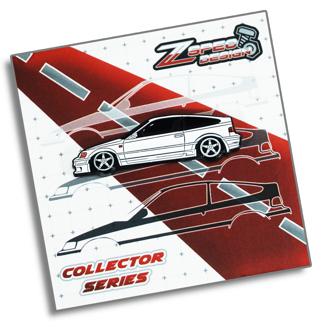 Honda CRX (Red/White/Yellow/Glitter-Silver) Collector Lapel/Hat Pin - ZSPEC Design - ZSD-584633-ZSD-584640-ZSD-584657-ZSD-584664-  DRIVEN - 4