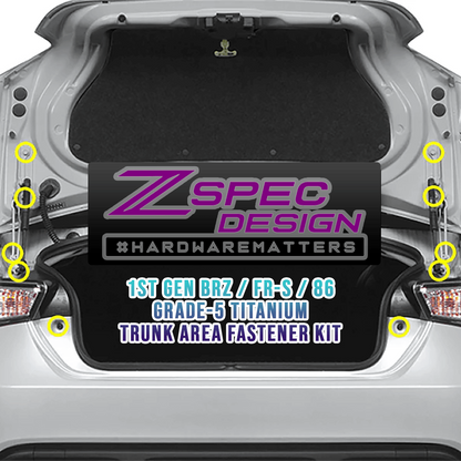 ZSPEC Stage-3 Dress Up Bolts® Fastener Kit for Scion FRS, Subaru BRZ, Toyota 86 '13-21, Titanium - ZSD-574078-ZSD-574085-ZSD-574092-ZSD-574108-ZSD-574115-  DRIVEN - 14