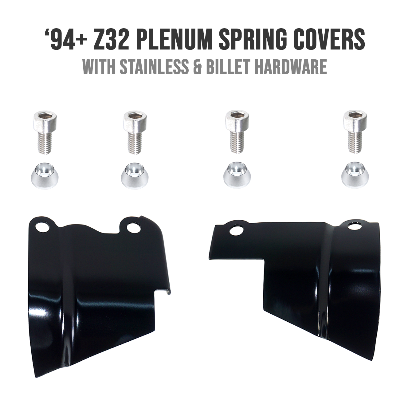 ZSPEC Black Throttle Spring Covers for '94-96 300zx Z32 Plenums, Powdercoated Stainless - ZSD-372834-ZSD-372841-ZSD-372858-ZSD-372865-ZSD-372872-  DRIVEN - 3