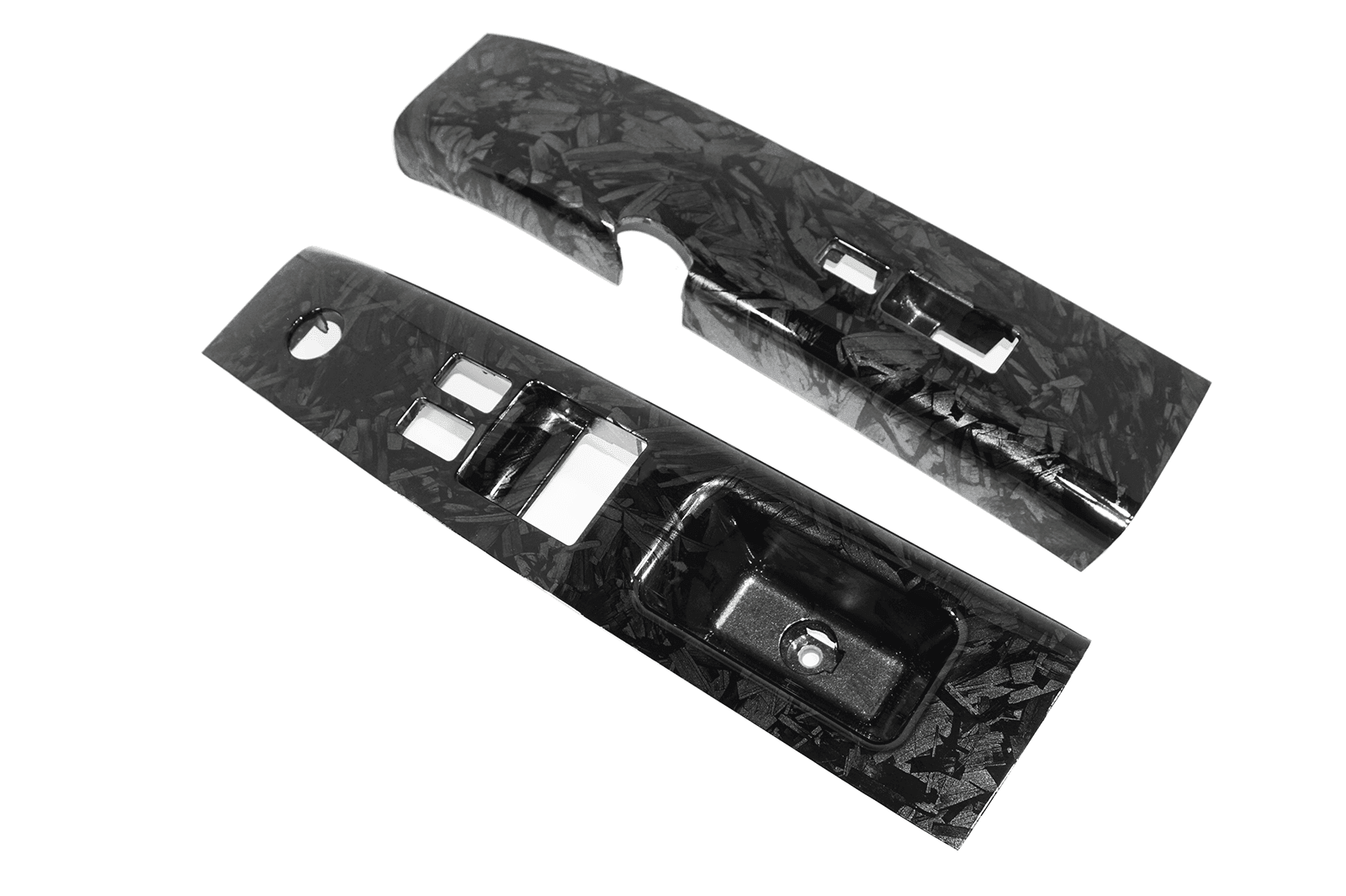 ZSPEC 350z Z33 Interior Door Window Switch Finisher Set, LHD '03-05, Forged Carbon Style - ZSD-010392-  DRIVEN - 1