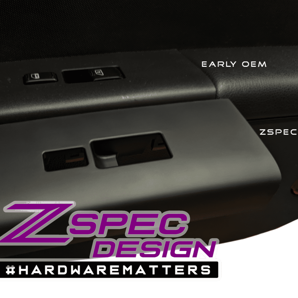 ZSPEC 350z Z33 Interior Door Window Switch Finisher Set for LHD '03-05, Black - ZSD-004254-  DRIVEN - 5