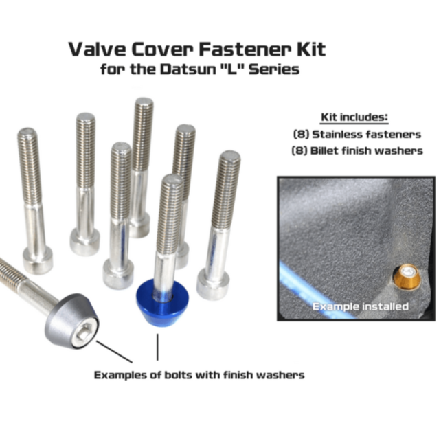 ZSPEC Valve Cover Fasteners for L-Series Datsun 240z/260z/280z/280zx/510/620, Stainless & Billet - ZSD-753503-ZSD-753510-ZSD-753527-ZSD-753534-ZSD-753541-  DRIVEN - 3