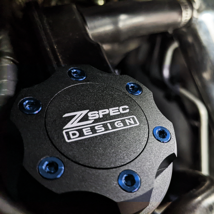 ZSPEC Billet Oil Filler Cap for Nissan/Infiniti/Datsun, Black Cap w/ Titanium Accent - ZSD-386244-ZSD-386251-ZSD-386268-ZSD-386275-ZSD-386282-  DRIVEN - 3