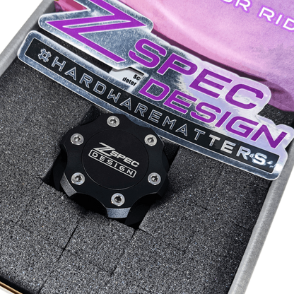 ZSPEC Billet Oil Filler Cap for Nissan/Infiniti/Datsun, Black Cap w/ Titanium Accent - ZSD-386244-ZSD-386251-ZSD-386268-ZSD-386275-ZSD-386282-  DRIVEN - 4
