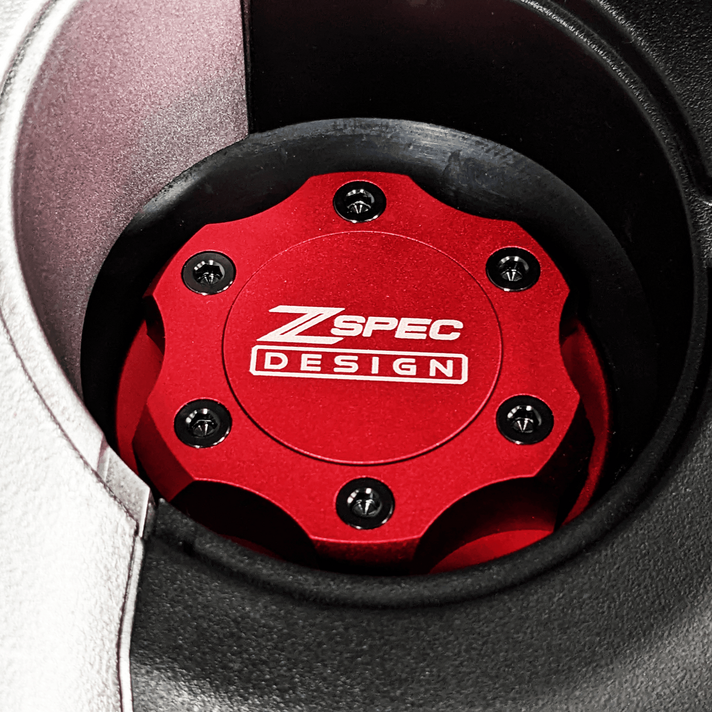 ZSPEC Billet Oil Filler Cap for Nissan/Infiniti/Datsun, Red Cap w/ Titanium Accents - ZSD-386305-ZSD-386312-ZSD-386329-ZSD-386336-ZSD-386343-  DRIVEN - 1