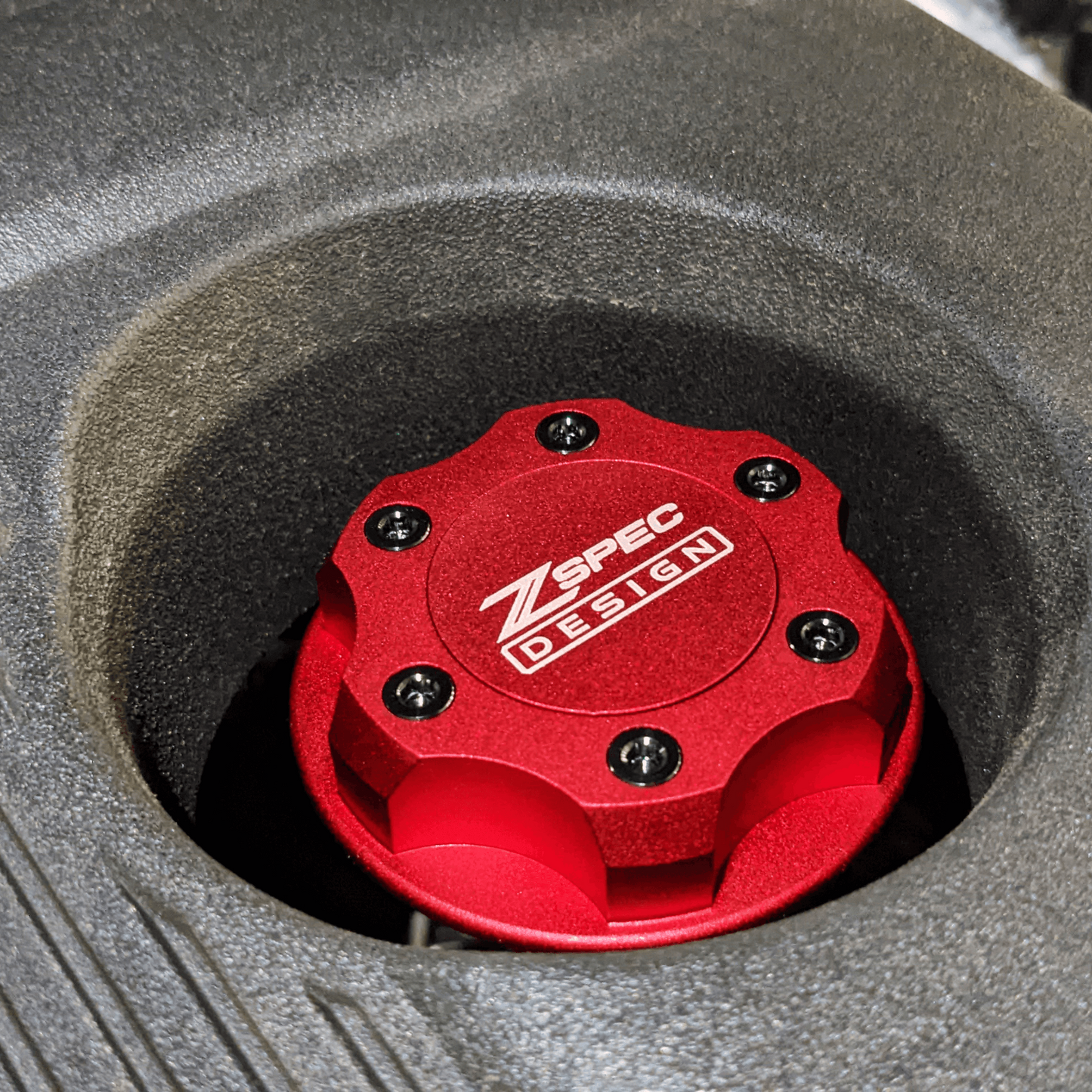 ZSPEC Billet Oil Filler Cap for Nissan/Infiniti/Datsun, Red Cap w/ Titanium Accents - ZSD-386305-ZSD-386312-ZSD-386329-ZSD-386336-ZSD-386343-  DRIVEN - 17