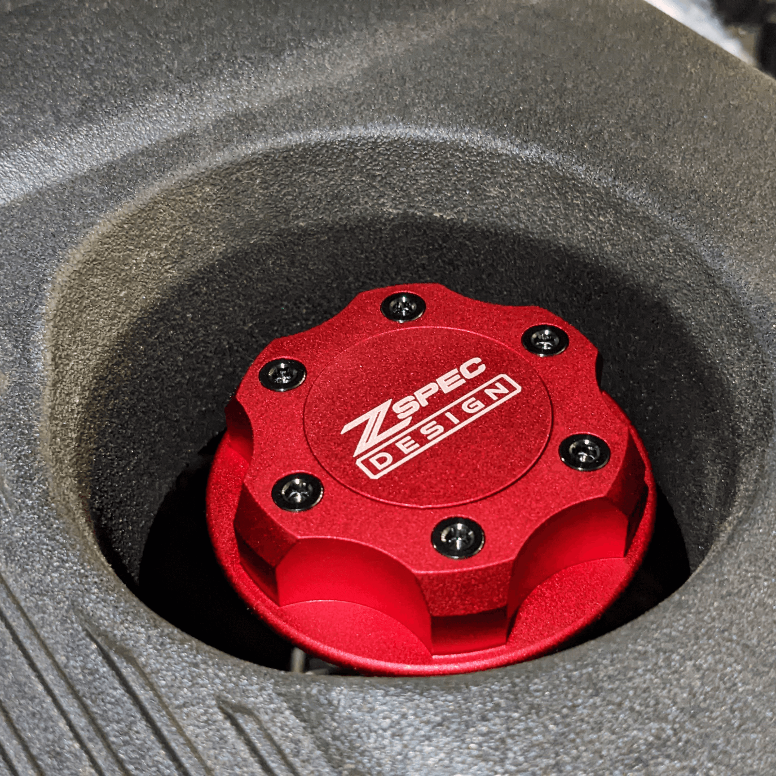 ZSPEC Billet Oil Filler Cap for Nissan/Infiniti/Datsun, Red Cap w/ Titanium Accents - ZSD-386305-ZSD-386312-ZSD-386329-ZSD-386336-ZSD-386343-  DRIVEN - 17