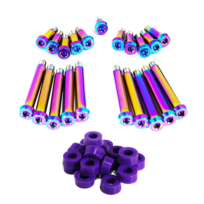 ZSPEC Shoulder-Bolt Timing Covers Fasteners w/ Bushings, Nissan 300zx Z32, Titanium