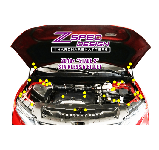 ZSPEC Stage-2 Dress Up Bolts® Fastener Kit for '19+ Chevy Blazer C1, Stainless & Billet - ZSD-574719-ZSD-574726-ZSD-574733-ZSD-574740-ZSD-574757-  DRIVEN - 1