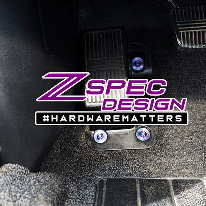 ZSPEC Dress Up Bolts® Dead-Pedal Fastener Kit for Nissan 240SX S13 (& Silvia), Titanium - ZSD-383953-ZSD-383960-ZSD-383977-ZSD-383984-ZSD-383991-  DRIVEN - 1