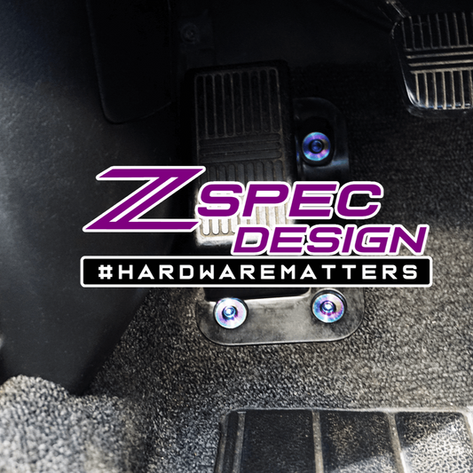 ZSPEC Dress Up Bolts® Dead-Pedal Fastener Kit for Nissan 240SX S13 (& Silvia), Titanium - ZSD-383953-ZSD-383960-ZSD-383977-ZSD-383984-ZSD-383991-  DRIVEN - 1