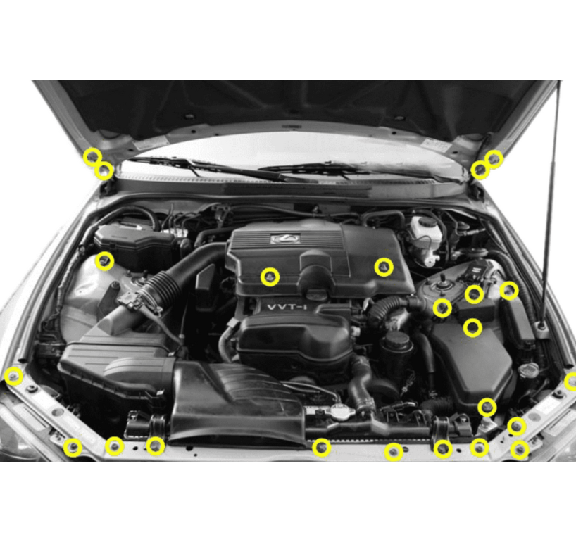 ZSPEC Stage-3 Dress Up Bolts® Fastener Kit for '98-13 Lexus IS 250/300/350, Stainless & Billet - ZSD-190957-ZSD-190964-ZSD-190971-ZSD-190988-ZSD-190995-  DRIVEN - 1