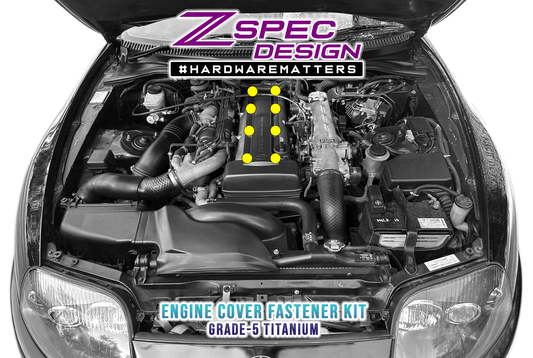 ZSPEC Engine Cover Fastener Kit for '93-02 Toyota Supra MKIV, Titanium - ZSD-201530-ZSD-201547-ZSD-201554-ZSD-201561-ZSD-201578-  DRIVEN - 1