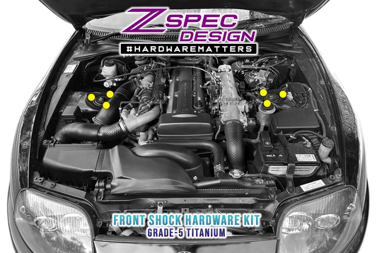 ZSPEC Front Shocks Fastener Kit for '93-02 Toyota Supra MKIV, Titanium - ZSD-201479-ZSD-201486-ZSD-201493-ZSD-201509-ZSD-201516-  DRIVEN - 1