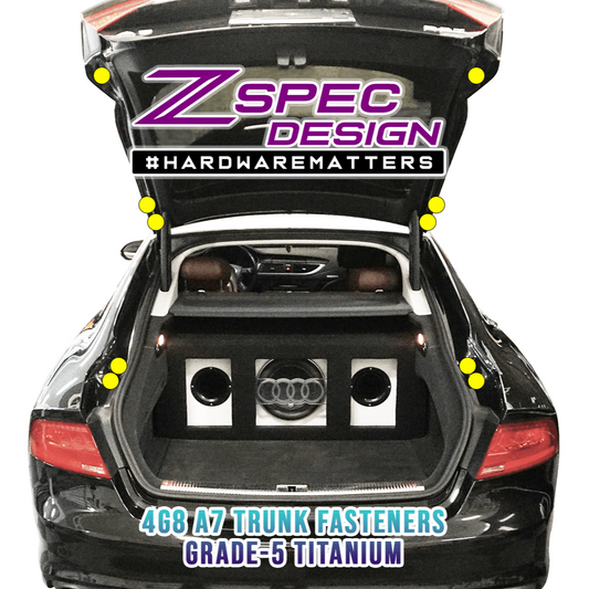 ZSPEC Dress Up Bolts® Trunk Fastener Kit for '12-18 Audi A7 4G8 3.0L, Titanium - ZSD-011214-ZSD-011221-ZSD-011238-ZSD-011245-ZSD-011252-  DRIVEN - 1