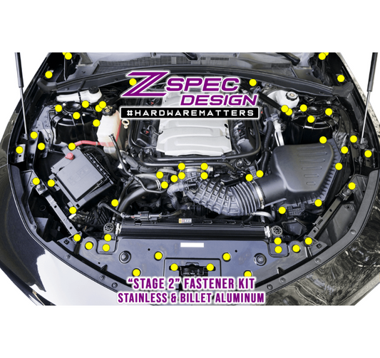 ZSPEC Stage-2 Dress Up Bolts® Fastener Kit for '16+ Chevy V8 Camaro SS, Stainless & Billet - ZSD-382888-ZSD-382895-ZSD-382901-ZSD-382918-ZSD-382925-  DRIVEN - 1
