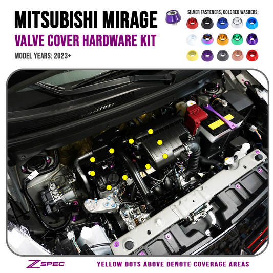 ZSPEC Valve Cover Dress Up Bolts® Fastener Kit for '23+ Mitsubishi Mirage, Stainless & Billet - ZSD-584824-ZSD-584831-ZSD-584848-ZSD-584855-ZSD-584862-  DRIVEN - 1