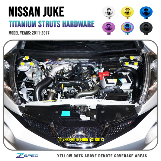 ZSPEC Front Struts Fastener Kit for Nissan Juke, Titanium - ZSD-759833-ZSD-759840-ZSD-759857-ZSD-759864-ZSD-759871-  DRIVEN - 1