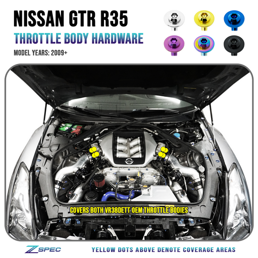 ZSPEC Throttle Bodies Fastener Kit for Nissan Skyline GT-R/GTR R35, Grade-5 Titanium - ZSD-380464-ZSD-380471-ZSD-380488-ZSD-380495-ZSD-380501-  DRIVEN - 1