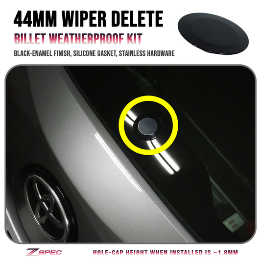 ZSPEC 44mm Rear Wiper Hole-Cover/Cap/Plug, Weatherproof, fits holes 16mm-30mm, Black - ZSD-193712-  DRIVEN - 1