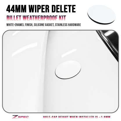 ZSPEC 44mm Rear Wiper Hole-Cover/Cap/Plug, Weatherproof, fits holes 16mm-30mm, White - ZSD-004810-  DRIVEN - 1