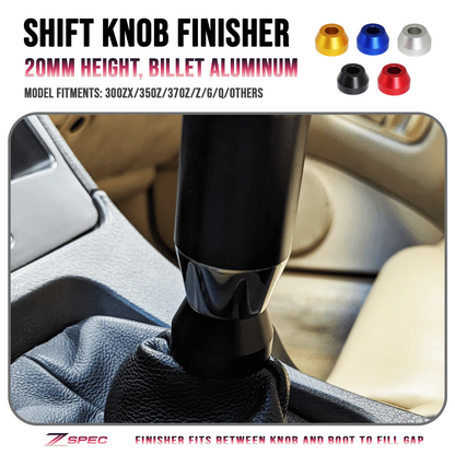 ZSPEC Shift Boot Knob Finisher, Billet 6061 Aluminum, 20mm Tall, 300zx/350z/370z/Z/G/Q - ZSD-385247-ZSD-385254-ZSD-385261-ZSD-385278-ZSD-385285-  DRIVEN - 1