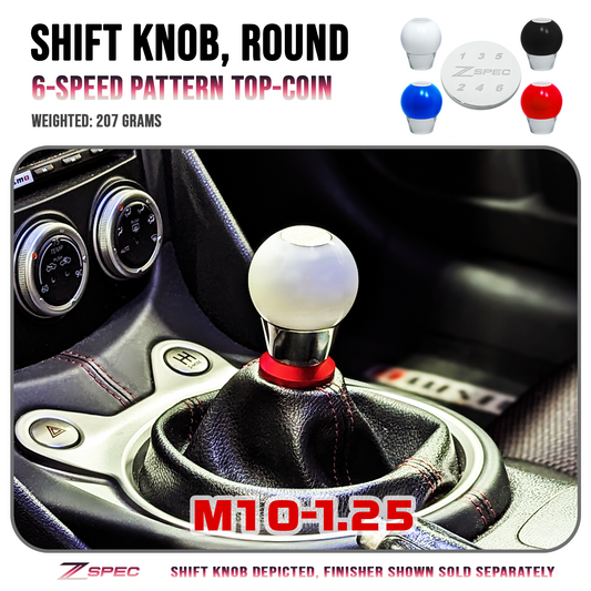 ZSPEC Round Shift Knob, M10-1.25, 207 Grams, 6-Speed, 350z/370z/G35/G37/Z - ZSD-763939-ZSD-763946-ZSD-763953-ZSD-763960-  DRIVEN - 1