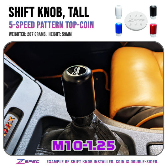ZSPEC Shift Knob, M10-1.25, Delrin & Stainless, 5-Speed, Fits 300zx/240SX/3000GT/R32/R33/R34 - ZSD-763588-ZSD-763595-ZSD-763601-ZSD-763618-  DRIVEN - 1