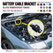 ZSPEC Battery Cable Bracket for '90-99 Nissan 300zx Z32, Black Powdercoat