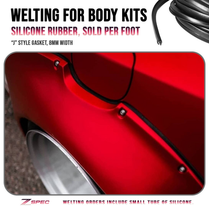 ZSPEC Body Kit & Fender Flare 8mm Welting, Silicone Rubber, Made in USA, Sold Per Foot - ZSD-203657-  DRIVEN - 1