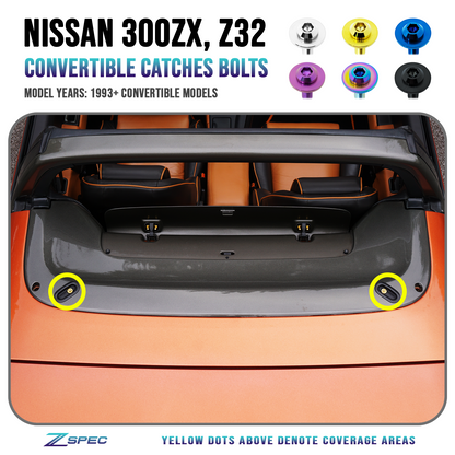 ZSPEC Convertible Deck Catch Fasteners for '93-96 Nissan 300zx, Titanium - ZSD-390418-ZSD-390425-ZSD-390432-ZSD-390449-ZSD-390456-  DRIVEN - 1