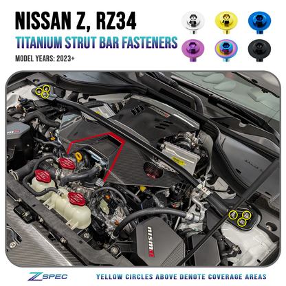 ZSPEC Strut Tower Brace/Bar Fastener Kit for '23+ Nissan Z RZ34, Titanium - ZSD-003875-ZSD-003882-ZSD-003899-ZSD-003905-ZSD-003912-  DRIVEN - 1