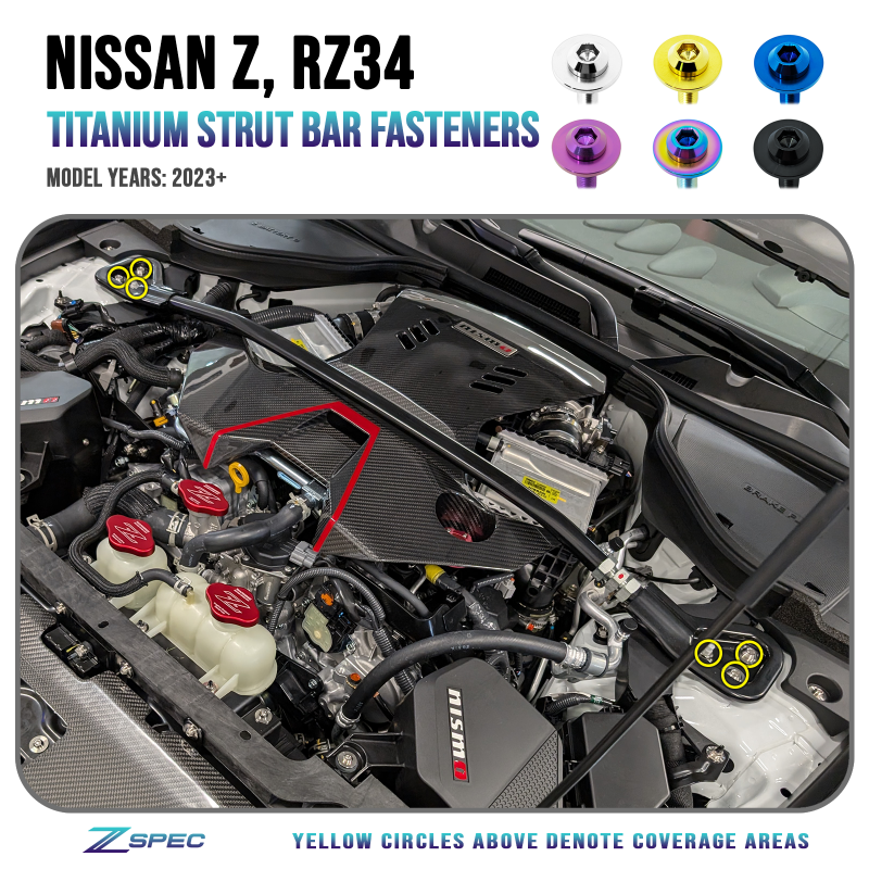 ZSPEC Strut Tower Brace/Bar Fastener Kit for '23+ Nissan Z RZ34, Titanium - ZSD-003875-ZSD-003882-ZSD-003899-ZSD-003905-ZSD-003912-  DRIVEN - 1