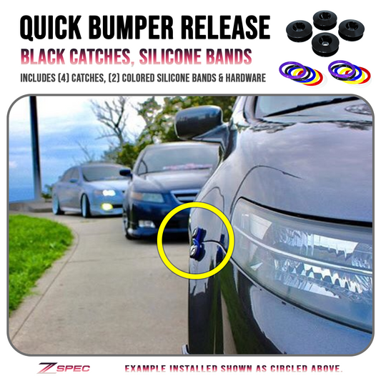 ZSPEC Quick Release Bumper Fastener Kit w/BLACK Catches & Colored Bands - ZSD-194788-ZSD-194795-ZSD-194801-ZSD-194818-ZSD-194825-  DRIVEN - 1