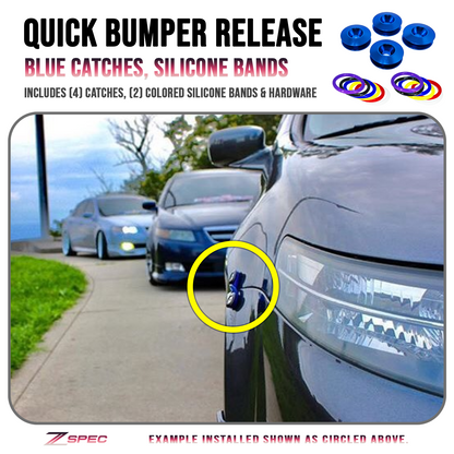 ZSPEC Quick Release Bumper Fastener Kit w/BLUE Catches & Colored Bands - ZSD-570209-ZSD-570216-ZSD-570223-ZSD-570230-ZSD-570247-  DRIVEN - 1