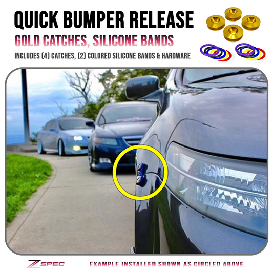 ZSPEC Quick Release Bumper Fastener Kit w/GOLD Catches & Colored Bands - ZSD-194726-ZSD-194733-ZSD-194740-ZSD-194757-ZSD-194764-  DRIVEN - 1