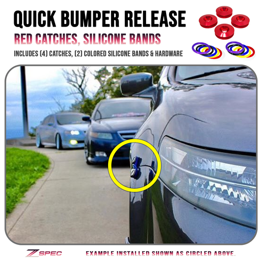 ZSPEC Quick Release Bumper Fastener Kit w/RED Catches & Colored Bands - ZSD-380730-ZSD-380747-ZSD-380754-ZSD-380761-ZSD-380778-  DRIVEN - 1
